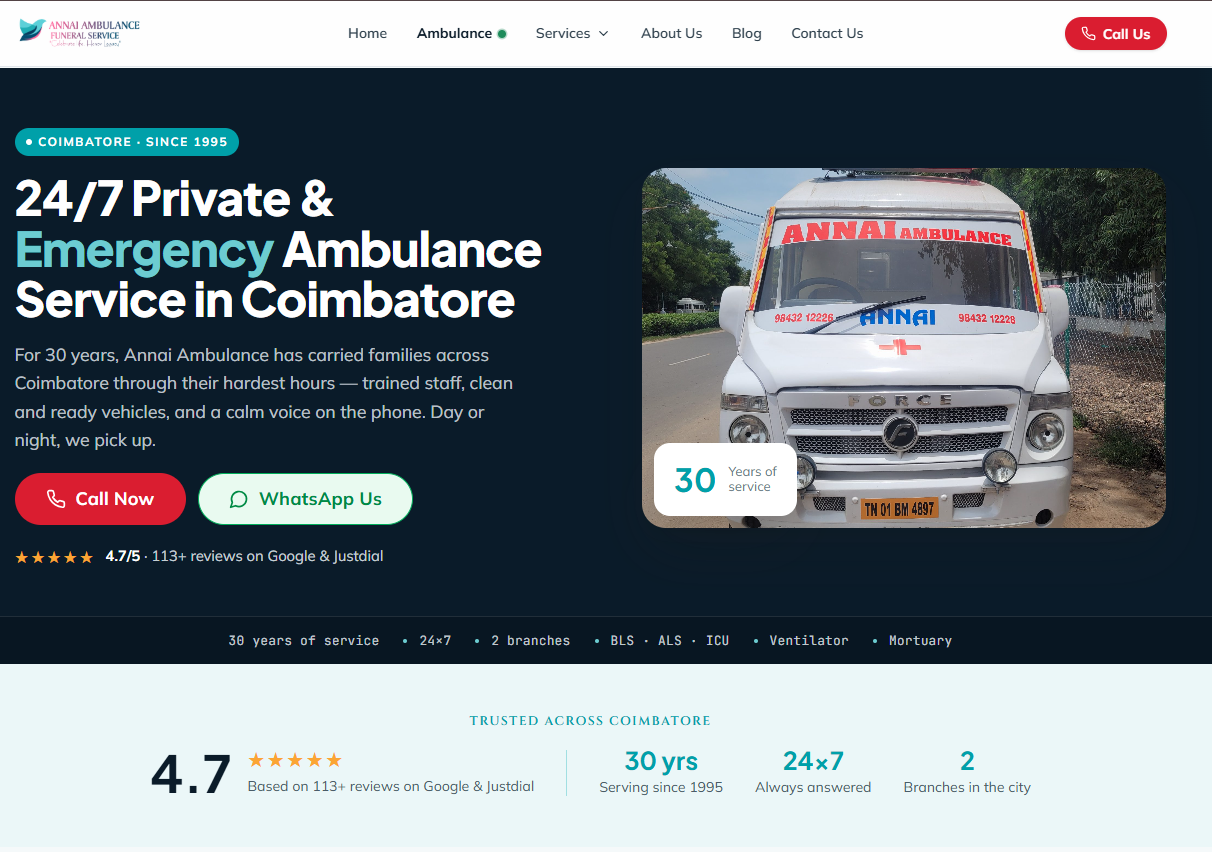 website revamp screen shot